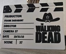 The walking dead display scene clap board