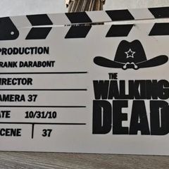 The walking dead display scene clap board
