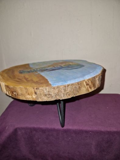 Hand painted wooden Elephant stand