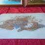 Large 19.75 Inch Long Glass Centerpiece Placemat / Bread Loaf Chop Board Image 5