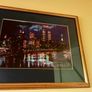 Framed New York Skyline Print - Vintage Manhattan Night / Twin Towers Image 2