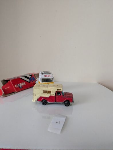 4 vintage Corgi Juniors die-cast models, made in Great Britain. These are classic 1:64 scale models