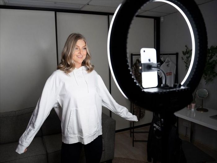 HD Ring Light With Long Tripod Stand & Phone Holder for YouTube Video, Desktop Camera Led Ring Light for Streaming, Makeup, Selfie. with 2.1M Adjustable Tripod.