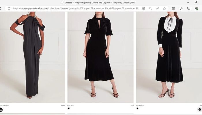 Temperley London Navy Silk Embellished Sz 12UK - Rrp 950