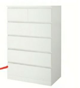 malm chest of 6 drawers