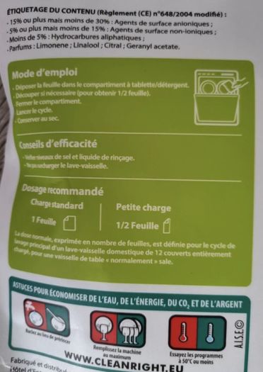 Eco Dishwasher Sheets - 30 Washes