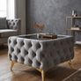 Velvet coffee table with glass Image 8