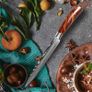 Complete Red Handle Set Knives 9 pcs Engraving your own Name or Symbols By Di'Casteel Image 7