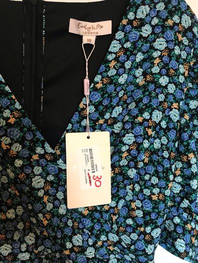 Emily and Me navy print dress size 10 New with tags