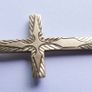 Vintage Solid 9ct Yellow Gold 375 Crucifix Cross Pendant 1,3g Image 4