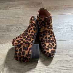 Leopard Ankle Boots - Size 4/37