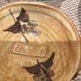 OFFERS WELCOME PLEASE -Ballydougan Stoneware Pottery - 4 Pieces . Biscuit ( Old Irish writing) Sugar and Tea lidded Jars and a shallow bowl shaped dish for biscuits Image 6