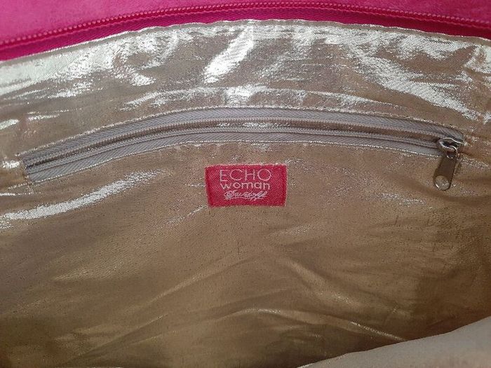 New pink suede tote bag