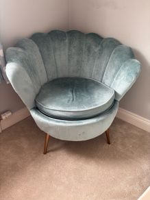 blue shell chair