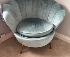 blue shell chair