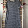 dress street one navy & white striped dress size 38(12) Image 3
