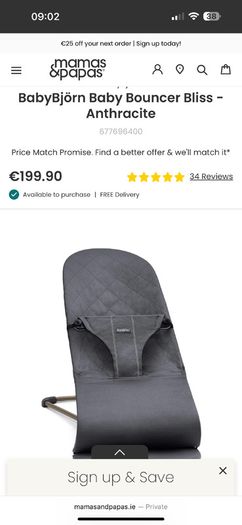 baby bjorn baby bouncer bliss - Anthracite