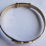 Vintage Child's Rolled Gold Engraved  Bangle Bracelet 2" - 5,32g Image 3