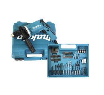 Makita HP1631KX3 - 710W Hammer Drill in a Case with 74 Accessories