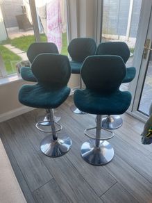 5 Teal Green High stools