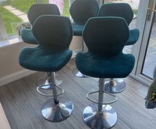 5 Teal Green High stools