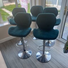 5 Teal Green High stools