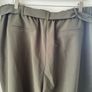 Khaki ladies tie belt trousers plus size Image 3