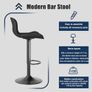Bar stool Set of 2, 360 swivel chair, height-adjustable, Barstool with backrest and footrest, imitation leather 120kg kitchen stool, Barstools for Kitchen, Dining room, Bar, Black Image 5