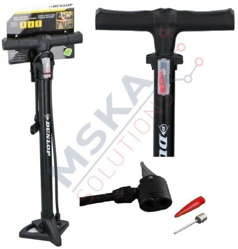 Dunlop Floor Bike Air Pump Stable Foot Car Football Inflatables 12Bar Presta UK
