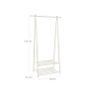 Metal Coat Rack White Metal Clothes rack Clothes rail Coat rack with shoe rack 87.5 x 155 x 41 cm (W x H x D) Image 4