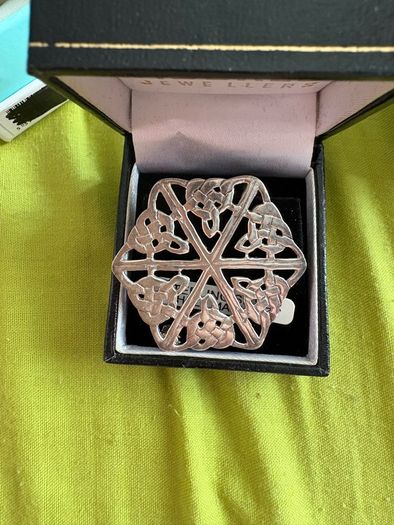 silver celtic brooch