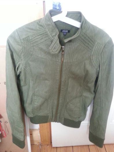 Green leather jacket
