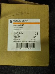 Merlin Gerin 40A MCC. Merlin Gerin MCCB 100 Amp Triple Pole Compact 100A NS100N TM40D