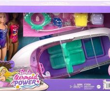 New: Barbie Mermaid Power Boat playset