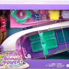 New: Barbie Mermaid Power Boat playset