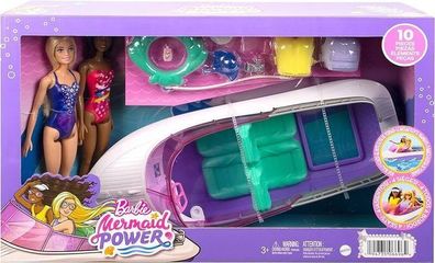 New: Barbie Mermaid Power Boat playset