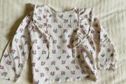 Floral top with ruffle details