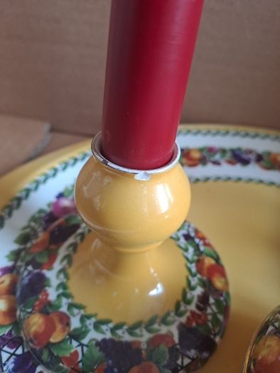 Vintage ceramic set with candles