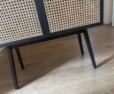 Black Rattan Cabinet HM