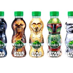 Star Wars Volvic Limited Edition Water Bottles Set of 5 New Full Unopened 33cl Bottles