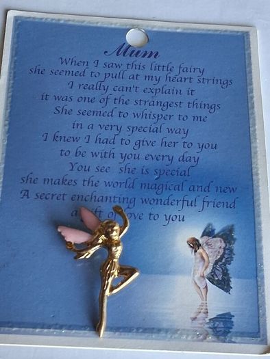 Mum - Tender Loving Guradian Angel Pin Brooch