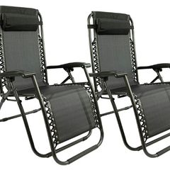 Foldable and Adjustable Set of 2 Relaxing  Chairs
