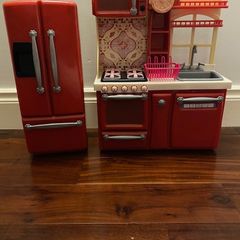 Our Generation Red Gourmet Kitchen, Refrigerator and Accessories
