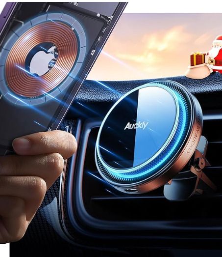 15W for Magsafe Car Charger,1,73 kg Magnetkraft, Qi Wireless Fast Magsafe Car Mount Magnetic Phone Holder,Compatible for iPhone 12/13/14/15/16 Pro Max Mini Plus & Samsung S23 [A28]