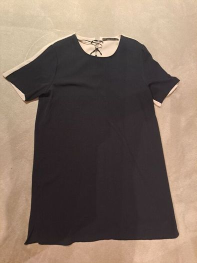 Zara lace black beige dress L