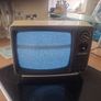 Retro - television  12" B&W UHF Hinari portable TV from 80s Image 2