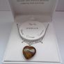 Tiger's eye heart necklace.Gemstone jewellery, Valentine's Day gift. Jewellery.Gift Image 4