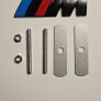 BMW M Power Black metal  Car Front Grille Badge Emblems Stickers for BMW M M3 M4 M5 X5 X6 E46 E39 E90 E60 E36 F30 F10 E34 X5 E53 E30 F20 E92 E87 Image 2
