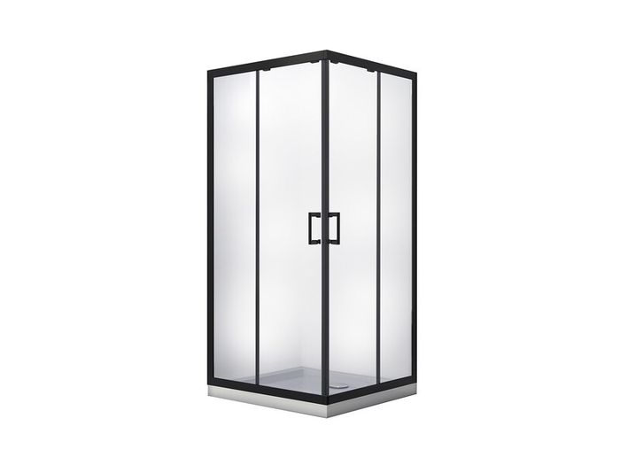 BESCO Shower Enclosure Square Black 90x90x190cm