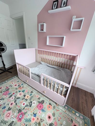 Cot bed IKEA Myllra baby pink